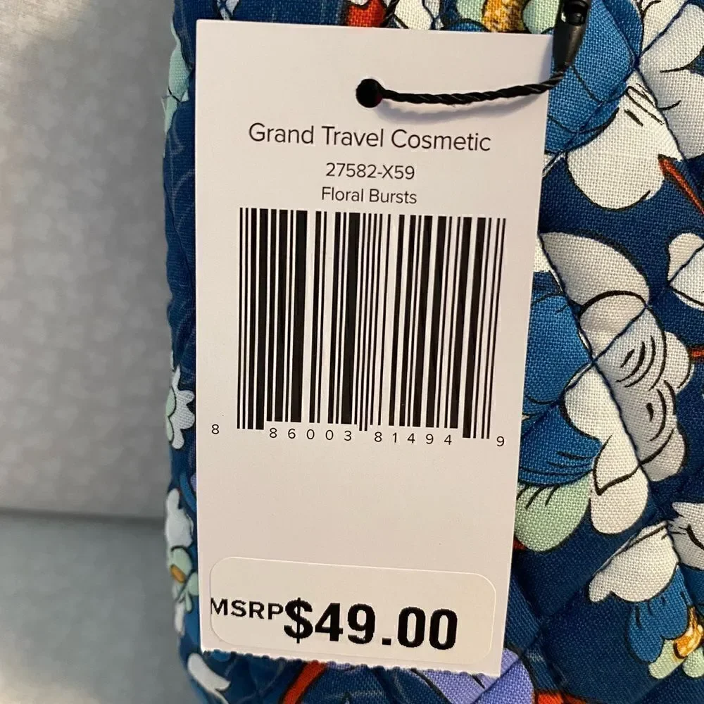 VERA BRADLEY Grand Travel Cosmetic in Floral Bursts